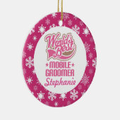 Beweglicher Groomer-personalisiertes Keramik Ornament (Rechts)