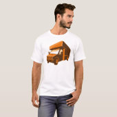 beweglicher LKW-Lieferwagen Retro T-Shirt (Vorne ganz)