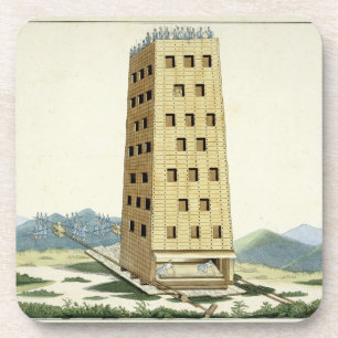 Beweglicher Turm, entworfen nach Caesars Turm an N Untersetzer