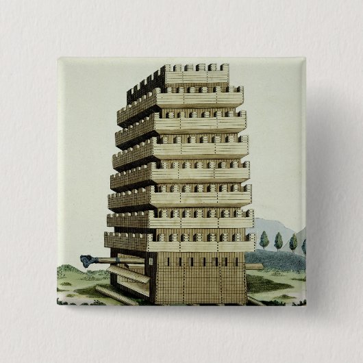 Beweglicher Turm mit äußeren Galerien und einem Button (Vorderseite)