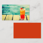 Bewegliches Bar oder Barkeepergeschäft Visitenkarte (Vorne/Hinten)