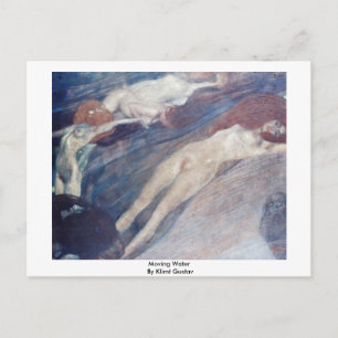 Bewegliches Wasser durch Klimt Gustav Ankündigungspostkarte