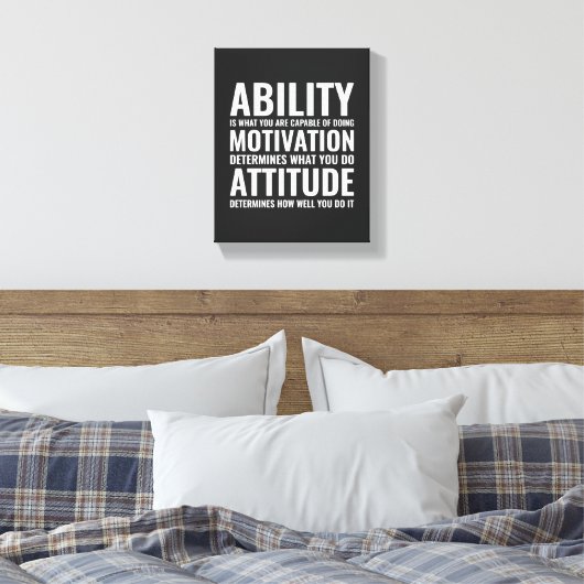 Beweglichkeit Motivation Attraktivität Motivierend Leinwanddruck (Insitu (Schlafzimmer))