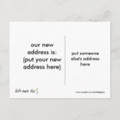 Bewegt! Ankündigungspostkarte (Rückseite)