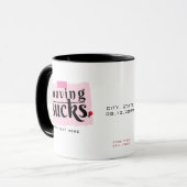 Bewegt Ist zum Kotzen! Modern Funny Farewell Good Tasse (Vorderseite Links)