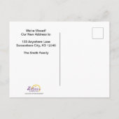 Bewegung Ankündigungspostkarte (Rückseite)