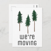 BEWEGUNG Bäume Wald Minimalistische KUNST Neues Ha Postkarte (Vorne/Hinten)