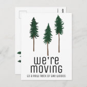 BEWEGUNG Bäume Wald Minimalistische KUNST Neues Ha Postkarte (Vorne/Hinten)