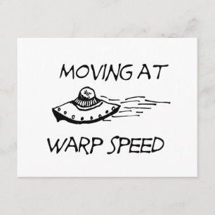 Bewegung bei Warp-Geschwindigkeit Ankündigung