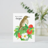 Bewegung der Ankündigung Georgia Pfirsiche Cheroke Postkarte (Stehend Vorderseite)