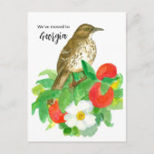 Bewegung der Ankündigung Georgia Pfirsiche Cheroke Postkarte (Vorderseite)