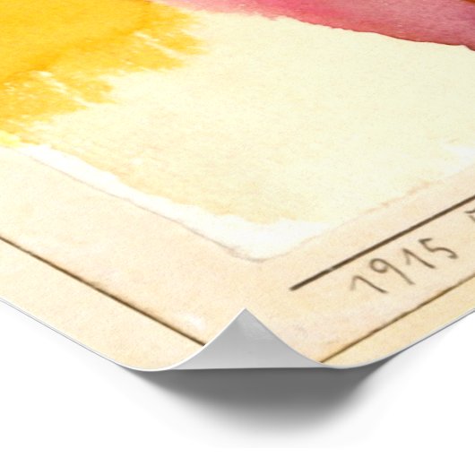 Bewegung der gewölbten Kammern, Paul Klee Poster (Ecke)