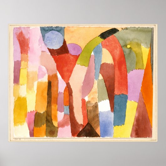 Bewegung der gewölbten Kammern, Paul Klee Poster (Vorne)