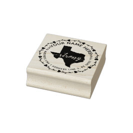 Bewegung der Rücksendeadresse Strong Texas Gummistempel