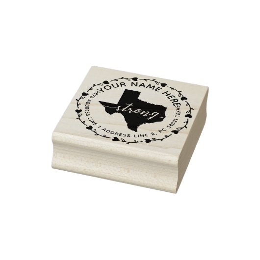 Bewegung der Rücksendeadresse Strong Texas Gummistempel (Stempel)