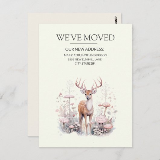 Bewegung des Hirschwaldes Postkarte (Vorne/Hinten)