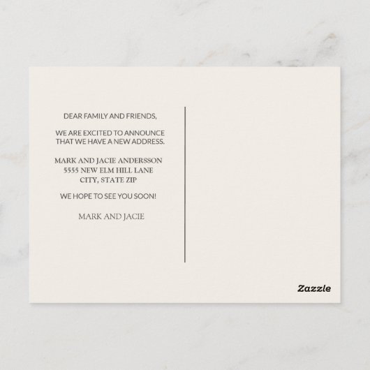 Bewegung des Hirschwaldes Postkarte (Rückseite)