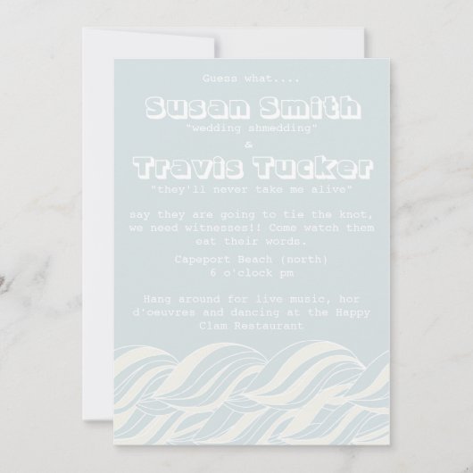 Bewegung des Ozeans Einladung (Vorderseite)