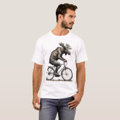 Bewegung Elch - Quirky Bicycle T - Shirt 4 (Vorne ganz)