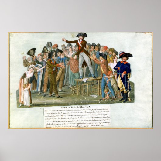 Bewegung im Garten des Palais-Royal Poster (Vorne)