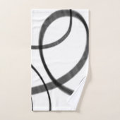 Bewegung in Schwarz und Weiß Badhandtuch Set (Handtuch)