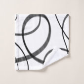 Bewegung in Schwarz und Weiß Badhandtuch Set (Waschlappen)