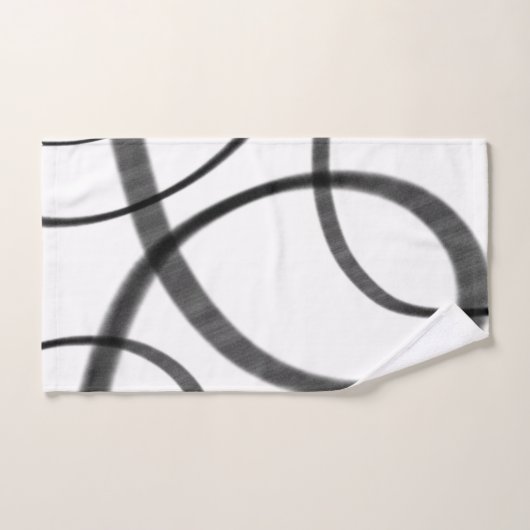 Bewegung in Schwarz und Weiß Badhandtuch Set (Handtuch)