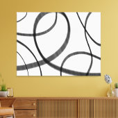 Bewegung in Schwarz und Weiß Leinwanddruck (Insitu (Wohnzimmer))