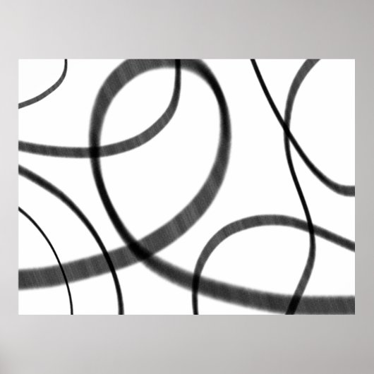 Bewegung in Schwarz und Weiß Poster (Vorne)