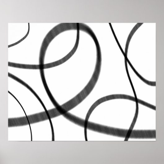 Bewegung in Schwarz und Weiß Poster (Vorne)