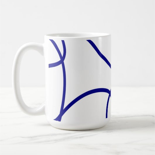 Bewegung: Linie Art in Blau und Weiß Kaffeetasse (Links)