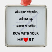 Bewegung mit Herzmotivation Ornament Aus Metall (Vorne)