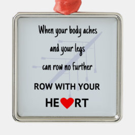 Bewegung mit Herzmotivation Ornament Aus Metall