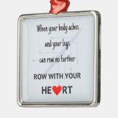 Bewegung mit Herzmotivation Ornament Aus Metall (Links)