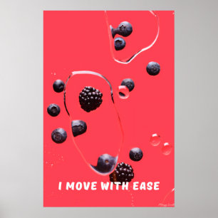 Bewegung mit Leichtigkeit: Midnight Berries & Wate Poster