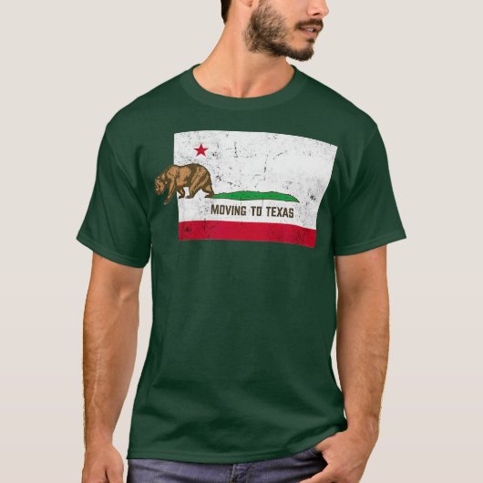 Bewegung nach Texas Verlassend Kalifornien beunruh T-Shirt (Vorderseite)
