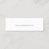 Bewegung. Neue Adresse. Minimale Typografie 01a. Mini Visitenkarte (Rückseite)