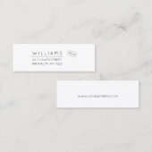 Bewegung. Neue Adresse. Minimale Typografie 01a. Mini Visitenkarte (Vorne/Hinten)