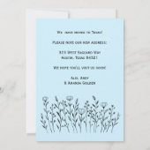 BEWEGUNG VON ANKÜNDIGUNGSWildblumen Einfache benut Einladung (Rückseite)