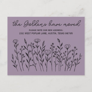 BEWEGUNG VON ANKÜNFTEN Wildblumen Postkarte