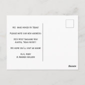 BEWEGUNG VON ANKÜNFTEN Wildblumen Postkarte (Rückseite)