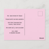 BEWEGUNG VON ANKÜNFTEN Wildblumen Postkarte (Rückseite)