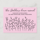 BEWEGUNG VON ANKÜNFTEN Wildblumen Postkarte (Vorderseite)