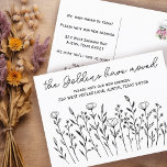 BEWEGUNG VON ANKÜNFTEN Wildblumen Postkarte<br><div class="desc">Senden Sie eine Nachricht über Ihren Umzug an Freunde und Familienmitglieder mit dieser schönen Blumenkunst. Sie können es mit Ihren eigenen Schriftart, Farben und Text hinzufügen, indem Sie auf "Bearbeiten mit dem Designwerkzeug" klicken. Karo in meinem Shop für viele weitere Artikel und andere Designs! Auch als digitaler Download zur Versendung...</div>