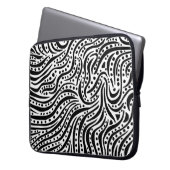 Bewegung zum Wasser - Schwarz und Weiß Laptopschutzhülle (Vorderseite Links)