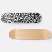 Bewegung zum Wasser - Weiß auf Schwarz Skateboard (Horizontal)