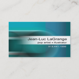 Bewegungs-Geschäfts-Kartenschablone (aquamarin) Visitenkarte