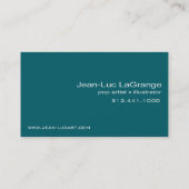 Bewegungs-Geschäfts-Kartenschablone (aquamarin) Visitenkarte (Rückseite)