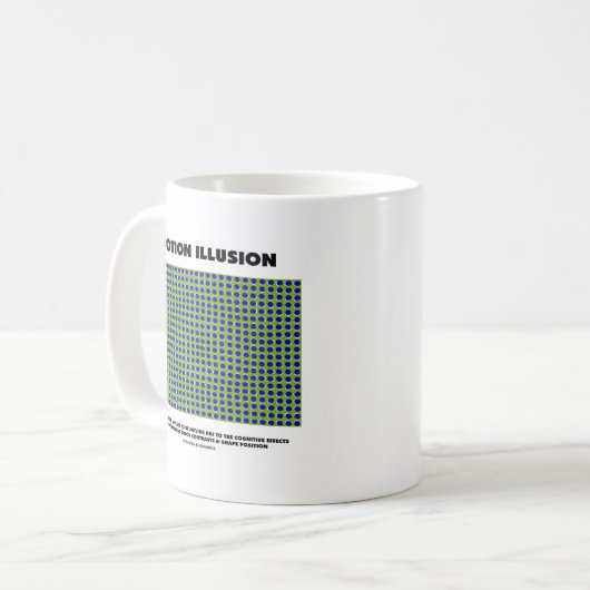 Bewegungs-Illusion (optische Täuschung) Kaffeetasse (Vorderseite Links)