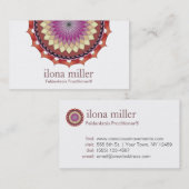 Bewegungs-Mandala-Visitenkarte |, das im Herbst Visitenkarte (Vorne/Hinten)